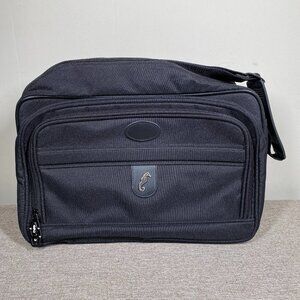 Atlantic Nylon Travel Messenger Bag w/ Shoulder Strap Black